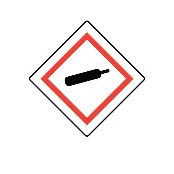 Nevs GHS Pictogram Label - Compressed Gas 7/8